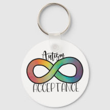 Neurodiversity Autism Acceptance Rainbow Button