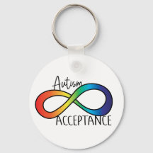 Neurodiversity Autism Acceptance Rainbow Button