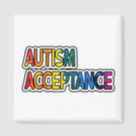 Neurodiversity Autism Acceptance Rainbow Button Ma Magnet<br><div class="desc">Neurodiversity Autism Awareness Acceptance Rainbow Infinity Sign</div>