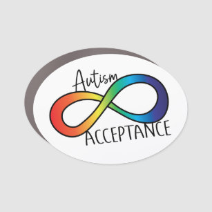 Neurodiversity Autism Acceptance Rainbow Car Magnet