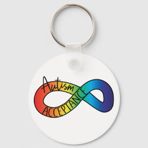 Neurodiversity Autism Acceptance Rainbow  Key Ring
