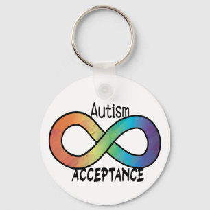 Neurodiversity Autism Acceptance Rainbow Key Ring