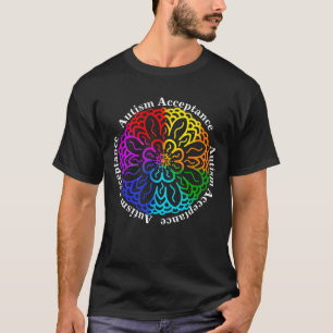 Neurodiversity Autism Acceptance Rainbow Mandala T T-Shirt