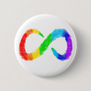 Neurodiversity Autism Awareness Acceptance Rainbow 6 Cm Round Badge