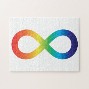 Neurodiversity Autism Awareness Acceptance Rainbow Jigsaw Puzzle