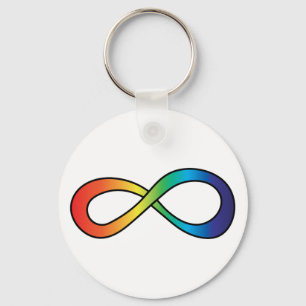 Neurodiversity Autism Awareness Acceptance Rainbow Key Ring