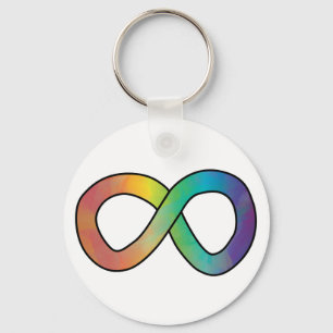 Neurodiversity Autism Awareness Acceptance Rainbow Key Ring