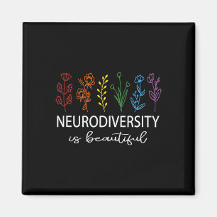 Neurodiversity Autism Awareness Adhd Flower Autism Magnet