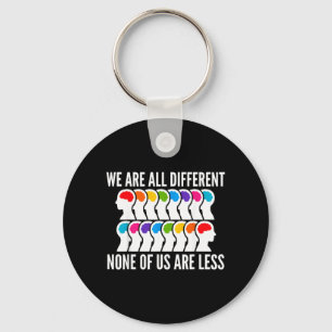 Neurodiversity Autism Awareness Different Key Ring