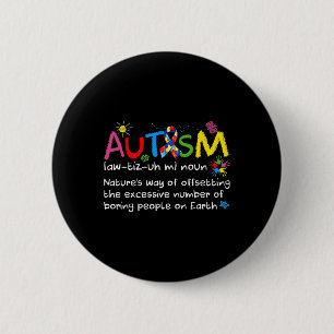 Neurodiversity Autism Awareness Noun Definition Me 6 Cm Round Badge