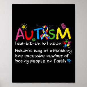 Neurodiversity Autism Awareness Noun Definition Me Poster
