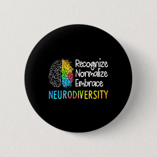 Neurodiversity Autism Spectrum Asd Adhd Rainbow Br 6 Cm Round Badge