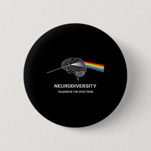 Neurodiversity Autism Spectrum Asd Adhd Rainbow Br 6 Cm Round Badge