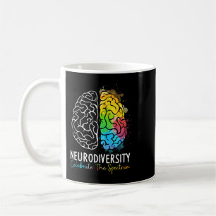 Neurodiversity Autism Spectrum ASD ADHD Rainbow Br Coffee Mug