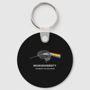 Neurodiversity Autism Spectrum Asd Adhd Rainbow Br Key Ring