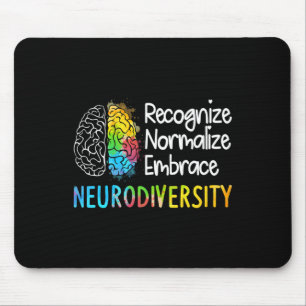 Neurodiversity Autism Spectrum Asd Adhd Rainbow Br Mouse Mat