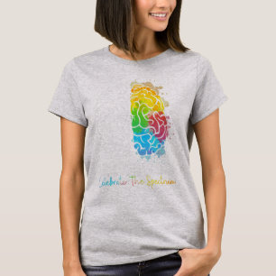 Neurodiversity Autism Spectrum ASD ADHD Rainbow Br T-Shirt