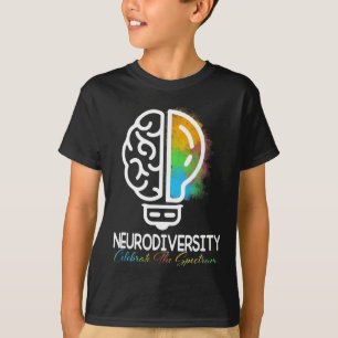 Neurodiversity Autism Spectrum Asd Adhd Rainbow Br T-Shirt