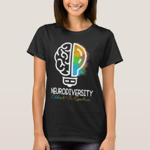 Neurodiversity Autism Spectrum Asd Adhd Rainbow Br T-Shirt