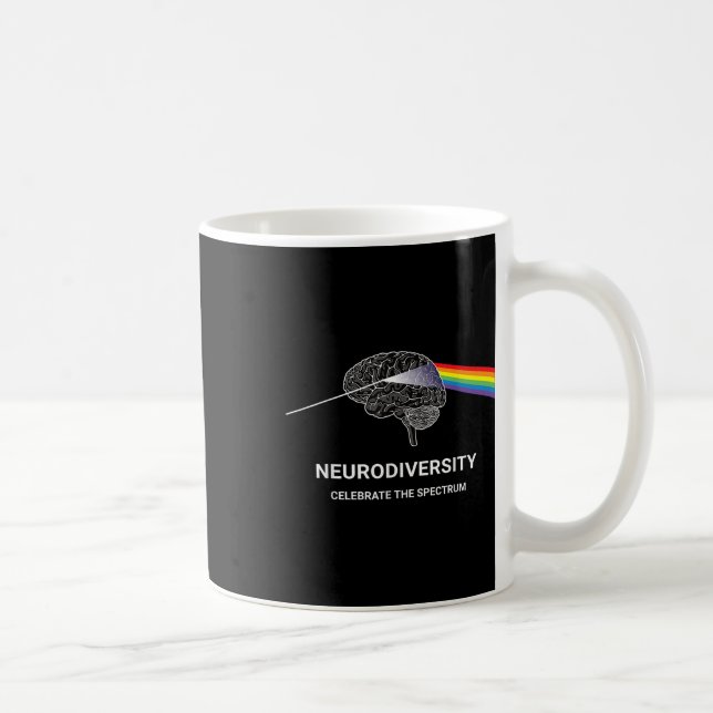 Neurodiversity Autism Spectrum Asd Adhd Rainbow Coffee Mug (Right)