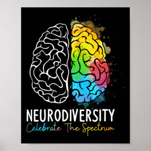 Neurodiversity - Autism Spectrum Asd Adhd Rainbow  Poster