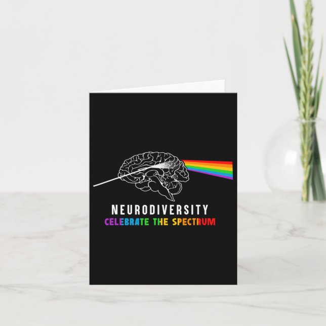 Neurodiversity Autism Spectrum Brain Asd Adhd Rain Card (Front)