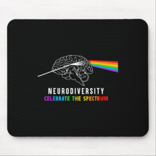 Neurodiversity Autism Spectrum Brain Asd Adhd Rain Mouse Mat