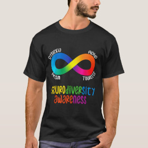 Neurodiversity Awareness Adhd Au Dyslexia Tourette T-Shirt