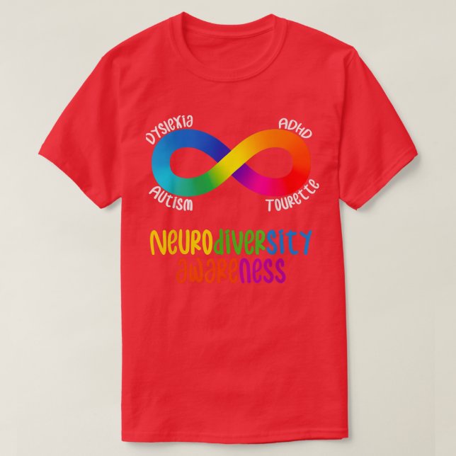 Neurodiversity Awareness ADHD Autism Dyslexia Tour T-Shirt (Design Front)