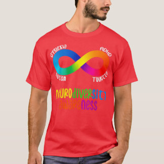 Neurodiversity Awareness ADHD Autism Dyslexia Tour T-Shirt