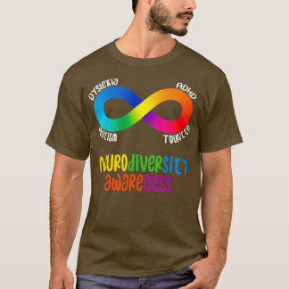 Neurodiversity Awareness ADHD Autism Dyslexia Tour T-Shirt