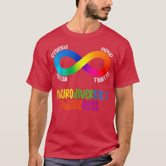 Neurodiversity Awareness ADHD Autism Dyslexia Tour T-Shirt
