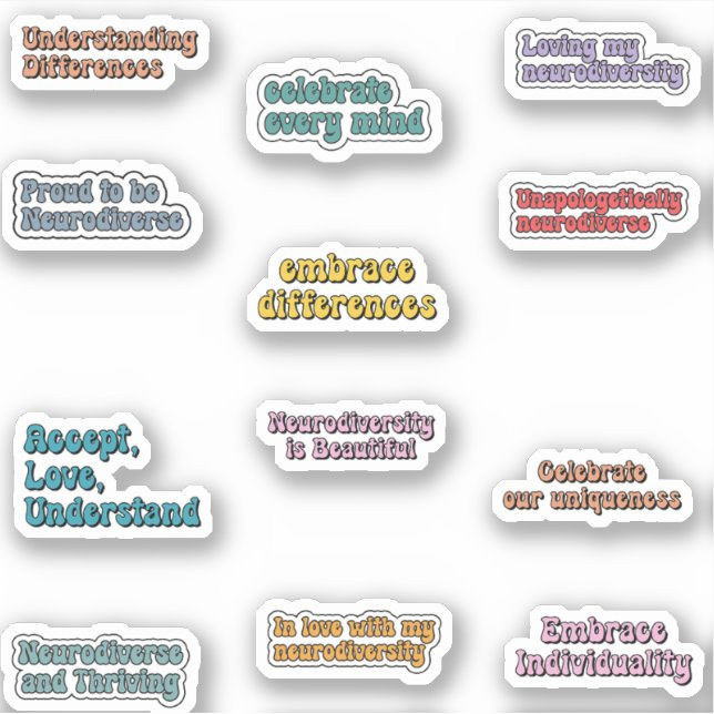 Neurodiversity Awareness Sticker Pack  (Front)