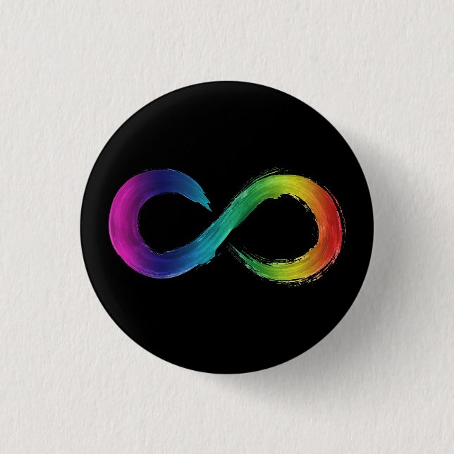 Neurodiversity black button (Front)