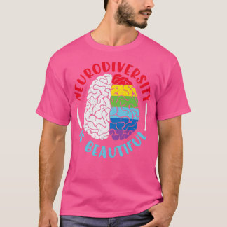Neurodiversity Brain ADHD Autism Awareness Gift T-Shirt