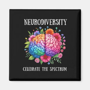 Neurodiversity Brain Adhd Awareness Asd Autism Magnet