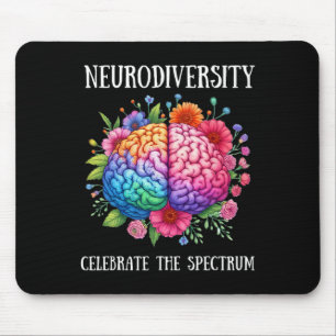 Neurodiversity Brain Adhd Awareness Asd Autism Mouse Mat