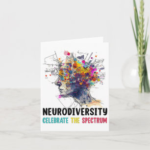 Neurodiversity Brain Autism Awareness Asd Adhd Men Card