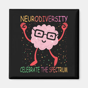 Neurodiversity Brain Autism Awareness Asd Adhd Men Magnet