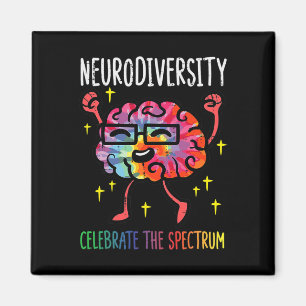 Neurodiversity Brain Autism Awareness Asd Adhd Men Magnet
