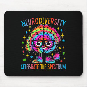 Neurodiversity Brain Autism Awareness Asd Adhd Men Mouse Mat