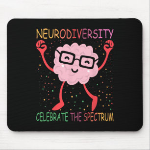Neurodiversity Brain Autism Awareness Asd Adhd Men Mouse Mat
