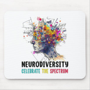 Neurodiversity Brain Autism Awareness Asd Adhd Men Mouse Mat