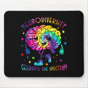 Neurodiversity Brain Autism Awareness Asd Adhd Men Mouse Mat