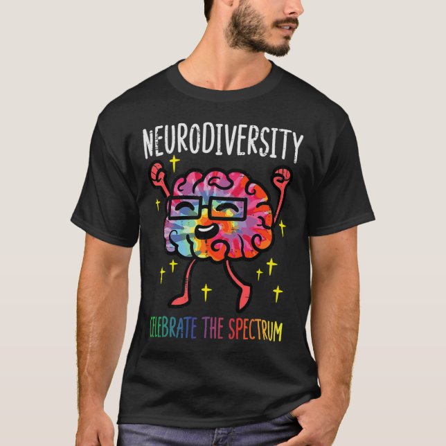 Neurodiversity Brain Autism Awareness Asd Adhd Men T-Shirt (Front)