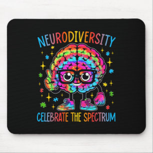 Neurodiversity Brain Autism Awareness Asd Adhd Mouse Mat