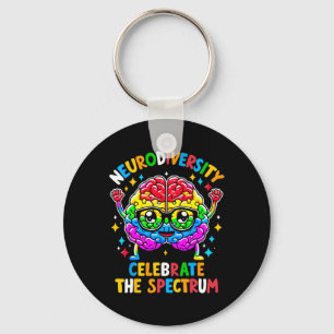 Neurodiversity Brain Autism Awareness Key Ring