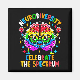 Neurodiversity Brain Autism Awareness  Magnet