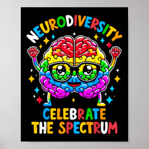 Neurodiversity Brain Autism Awareness Poster