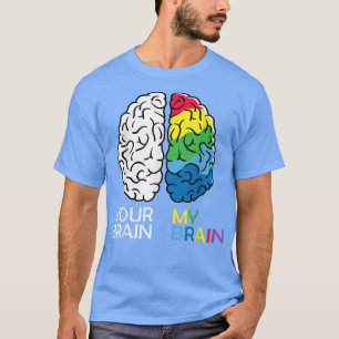 Neurodiversity brain for Dyslexia ADHD Autism ASD T-Shirt
